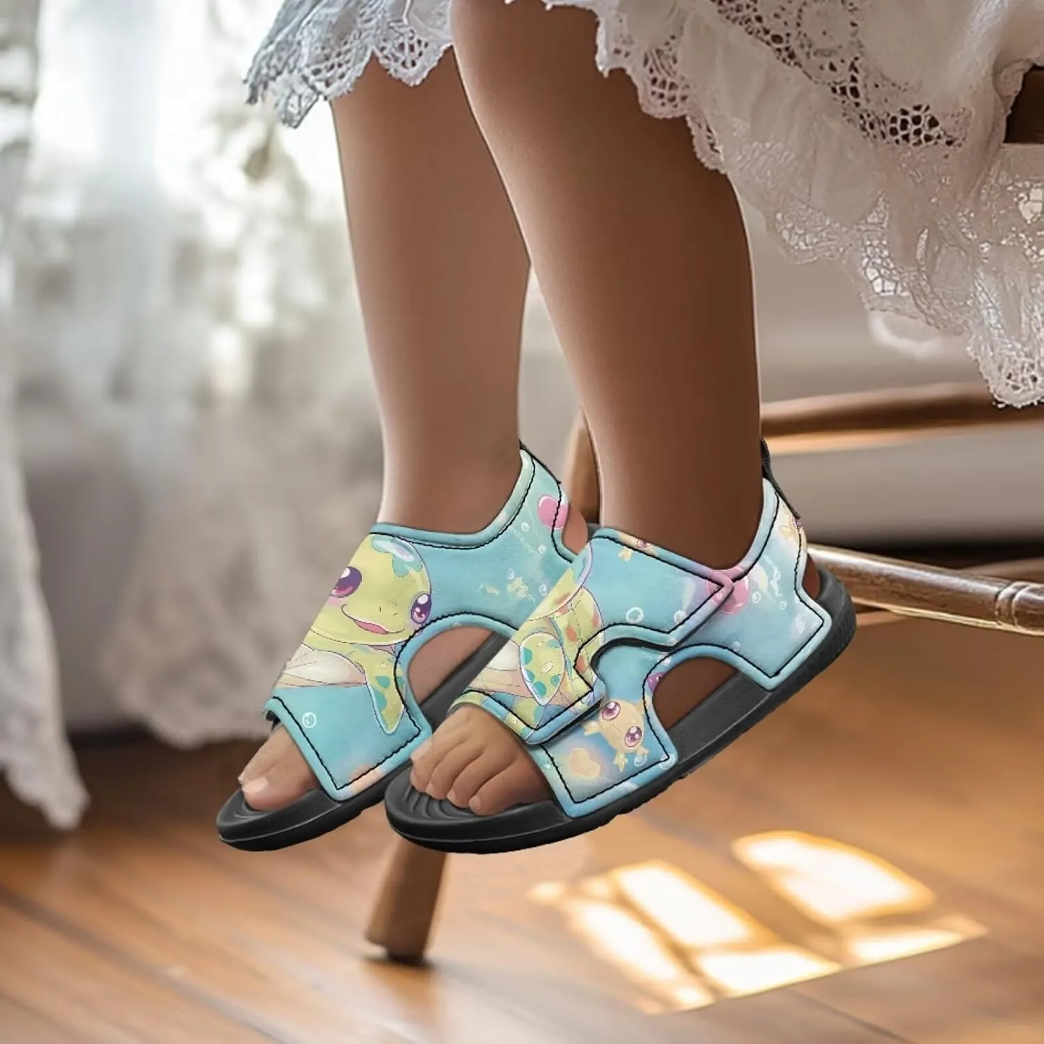 Girls Cat Sandals Cute Cartoon Kids Summer Outdoor Athletic Sport Water Sandals for School/Hiking/Beach