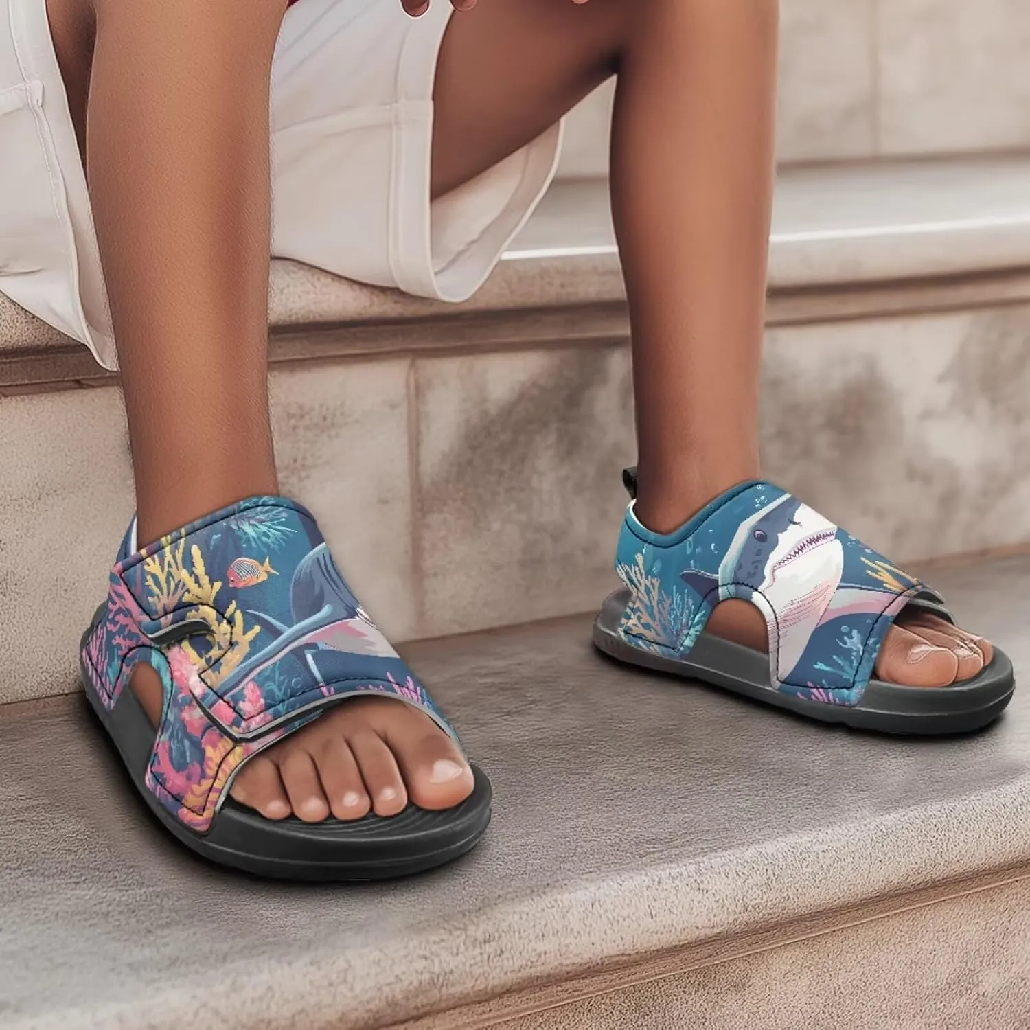 Girls Cat Sandals Cute Cartoon Kids Summer Outdoor Athletic Sport Water Sandals for School/Hiking/Beach