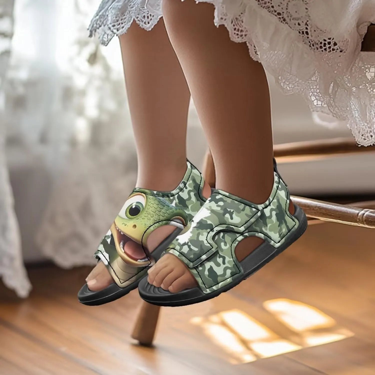 Girls Cat Sandals Cute Cartoon Kids Summer Outdoor Athletic Sport Water Sandals for School/Hiking/Beach