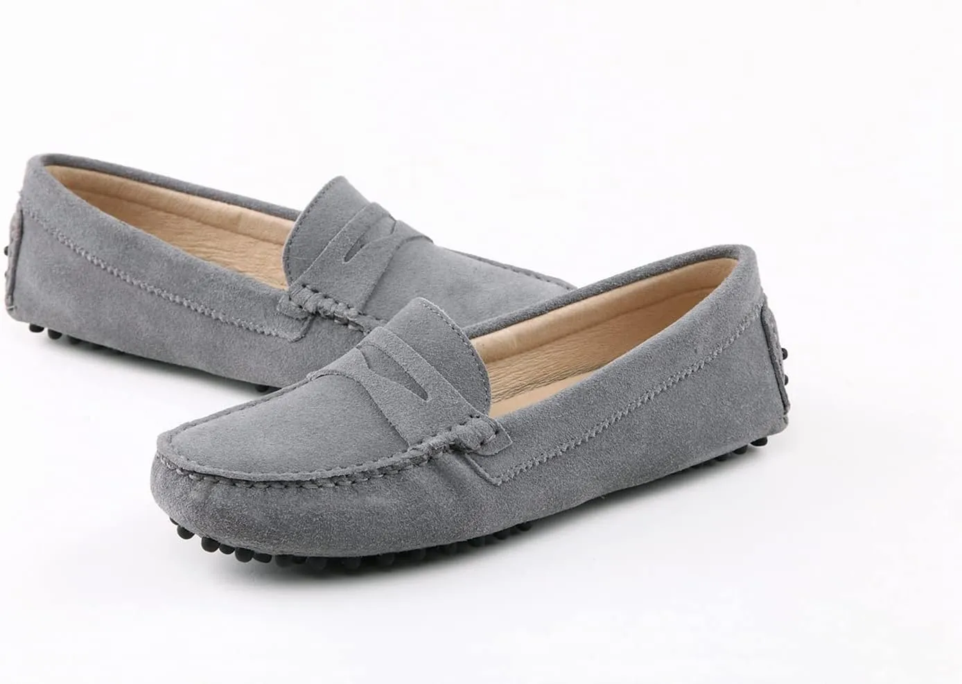 Hanfike Womens Casual Loafers Shoes Slip on Flats with Tassel Buckle Knot