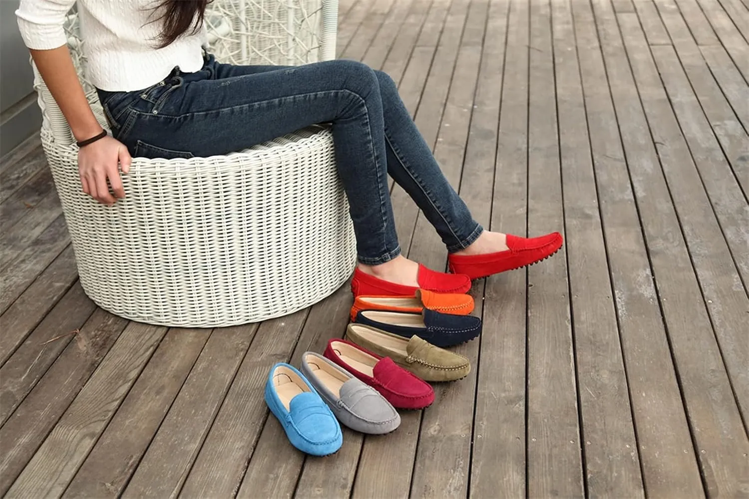 Hanfike Womens Casual Loafers Shoes Slip on Flats with Tassel Buckle Knot
