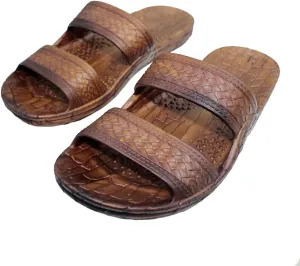 Hawaii Brown and Black Jesus sandals (Small Kid/Big Kid)