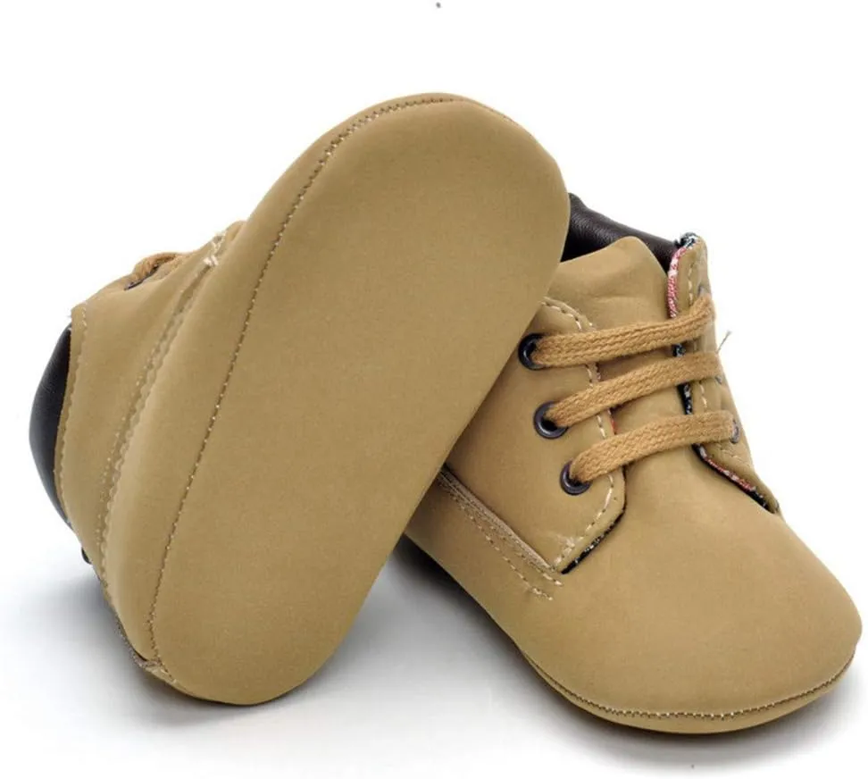 Infant Boys High-top Sneaker Brown Baby Shoes