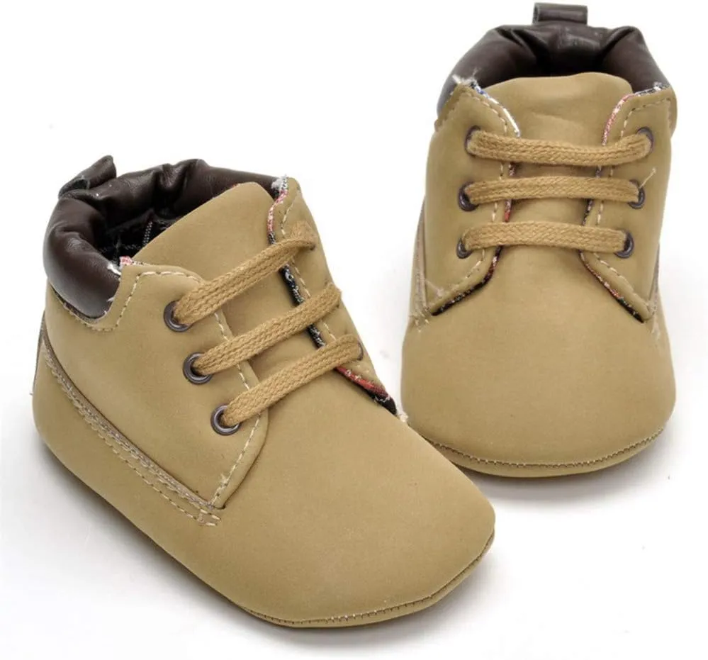 Infant Boys High-top Sneaker Brown Baby Shoes