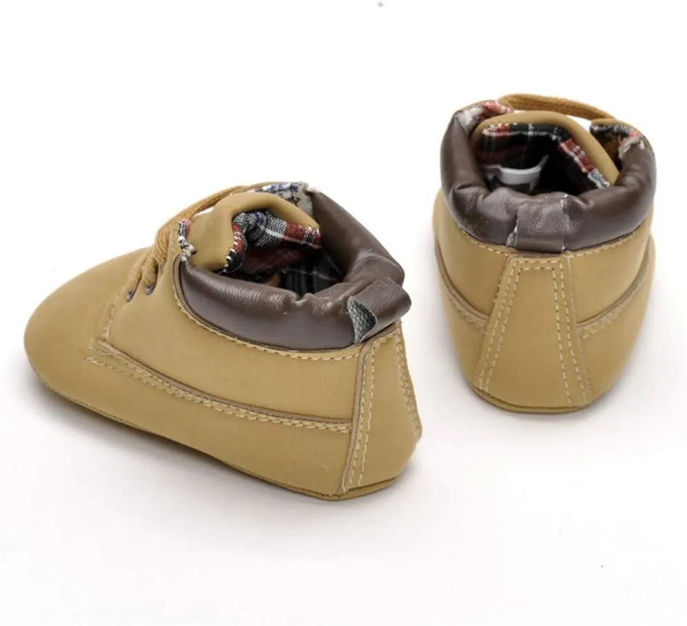 Infant Boys High-top Sneaker Brown Baby Shoes