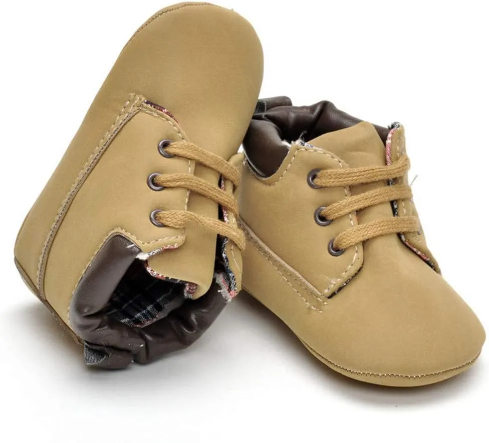 Infant Boys High-top Sneaker Brown Baby Shoes