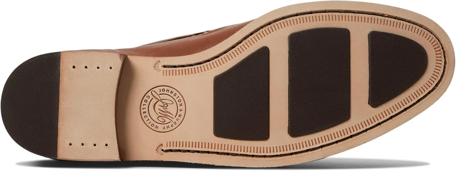 Johnston & Murphy Collection® Baldwin Whipstitch Venetian Fancy Shoes for Men – Leather Construction