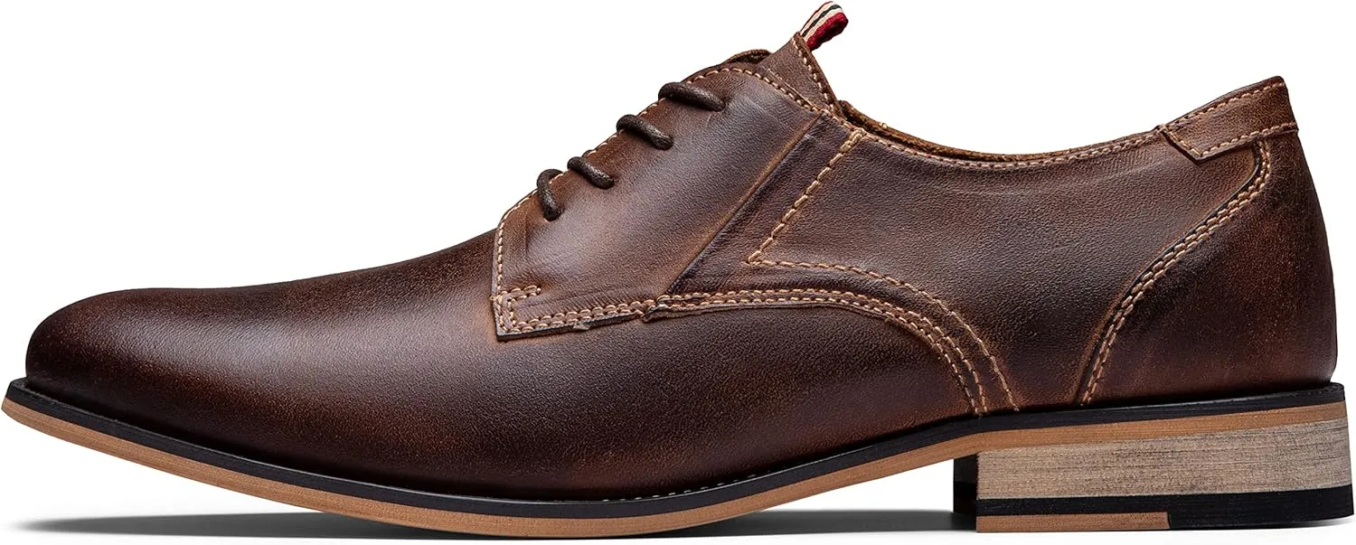 Jousen Men's Dress Shoes Formal Leather Oxford Shoes Classical Business Derby Shoes