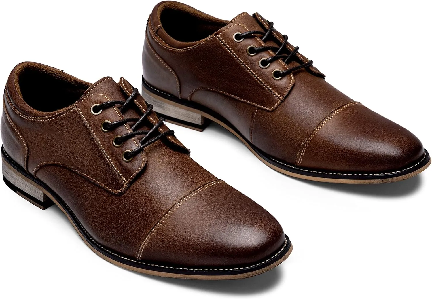 Jousen Men's Dress Shoes Formal Leather Oxford Shoes Classical Business Derby Shoes