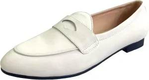 Justar Women's Leather Penny Loafers Slip on Dress Flats Shoes for Women