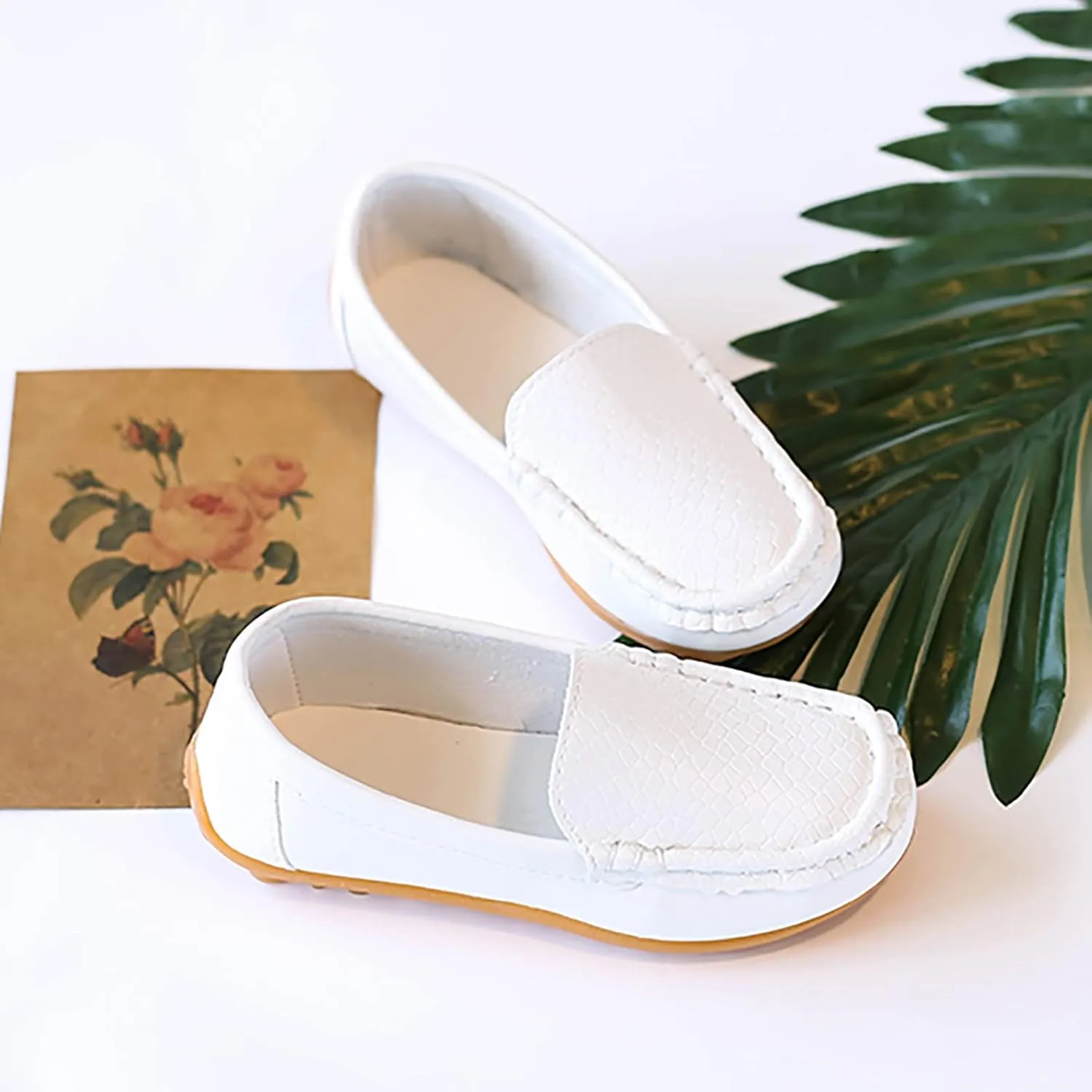 Kids Toddlers Boys Girls Loafers Casual Slip-On Moccasin Boat Dress Shoes Casual Shoes Formal Dress Shoes Toddler Girl