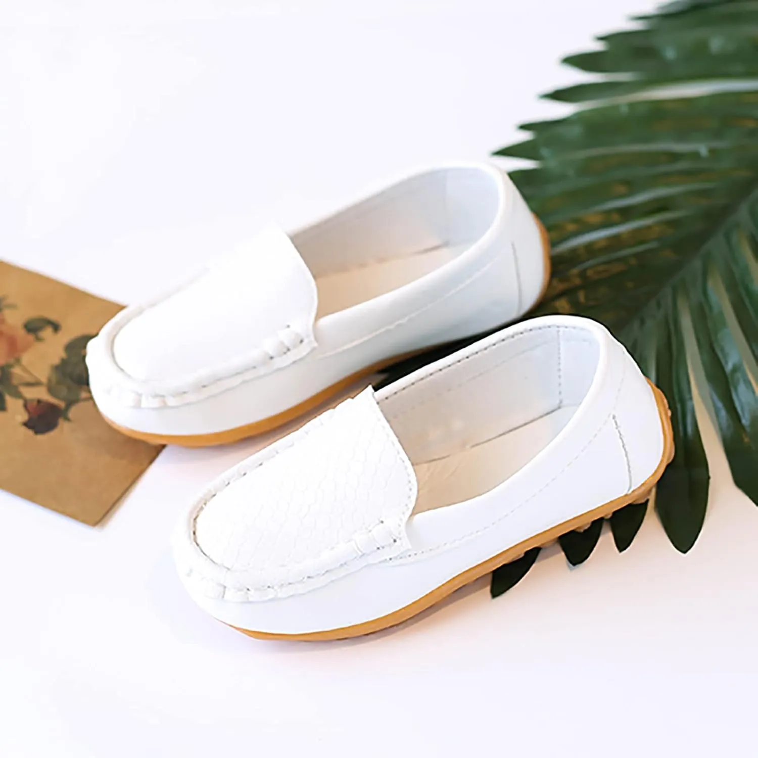 Kids Toddlers Boys Girls Loafers Casual Slip-On Moccasin Boat Dress Shoes Casual Shoes Formal Dress Shoes Toddler Girl