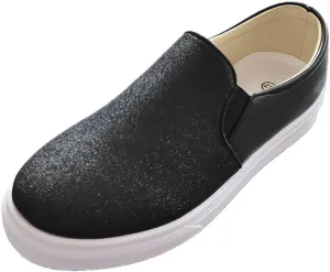 Ladies Rround Toe Elastic Set Foot Flat Bottom Sequins Simple Solid Colour Large Size Rhinestone Wedge Sandals Women
