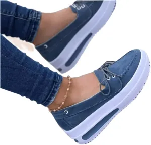 Ladmiple Shoes For Women Slip On Loafer Women's Low Top Sneakers Slip On Canvas Shoes Comfort Platform Walking Shoes Dressy Casual Summer Fashion Non Slip Flats Loafers