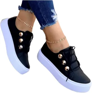 Ladmiple Shoes For Women Sneakers Slip Ons Comfort Casual Canvas Shoes Summer Fashion Platform Walking Flats Loafers