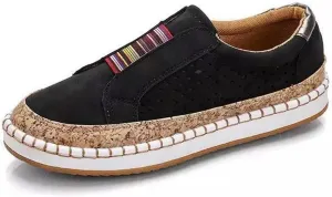 Ladmiple Shoes For Women Sneakers Slip Ons Comfort Casual Canvas Shoes Summer Fashion Platform Walking Flats Loafers