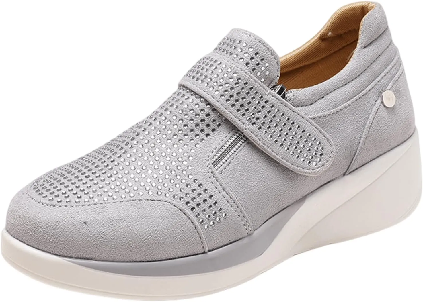 Ladmiple Shoes For Women Sneakers Slip Ons Fashion Low Top Casual Dressy Summer Fashion Comfort Walking Platform Shoes