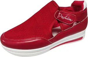 Ladmiple Shoes For Women Sneakers Slip Ons Walking Shoes Casual Lace Up Dressy Summer Fashion Cute Platform Flats Loafer