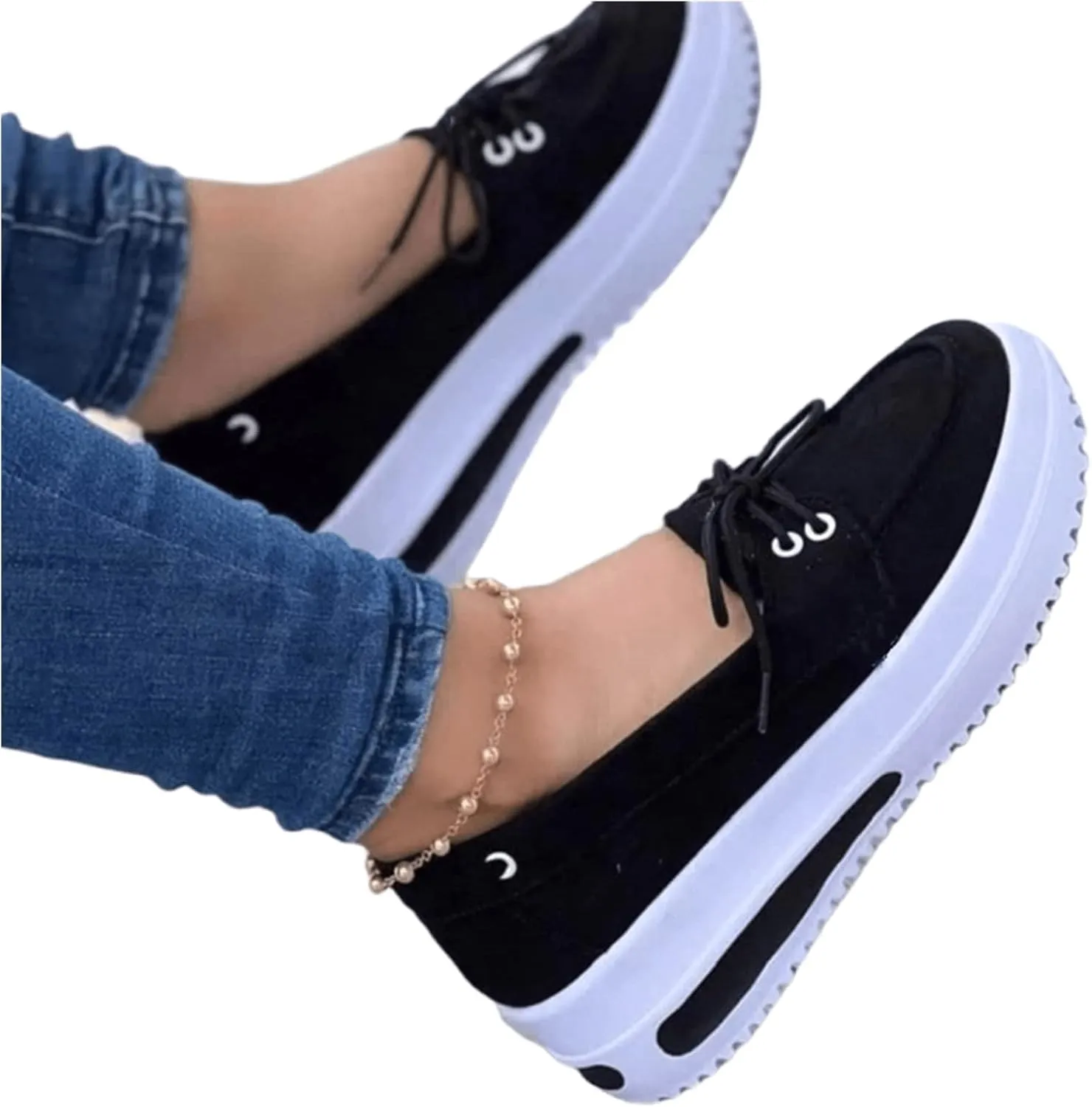 Ladmiple Slip On Shoes Women Casual Loafers Women's Slip on Sneakers Low Top Canvas Walking Shoes Fashion Dressy Casual Summer Cute Comfortable Non Slip Flats Loafers