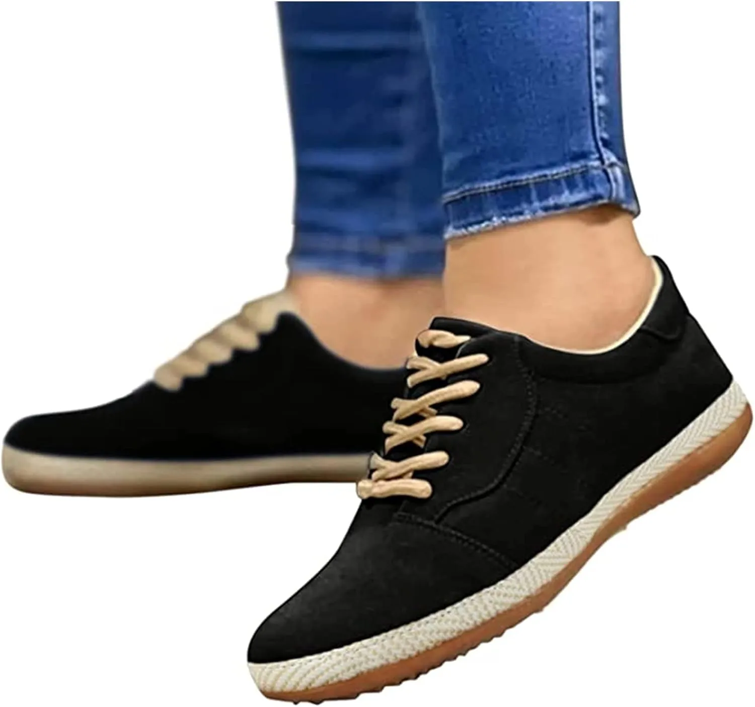 Ladmiple Sneakers For Women Comfortable Shoes Slip On Casual Platform Walking Shoes Dressy Summer Fashion Flats Loafers