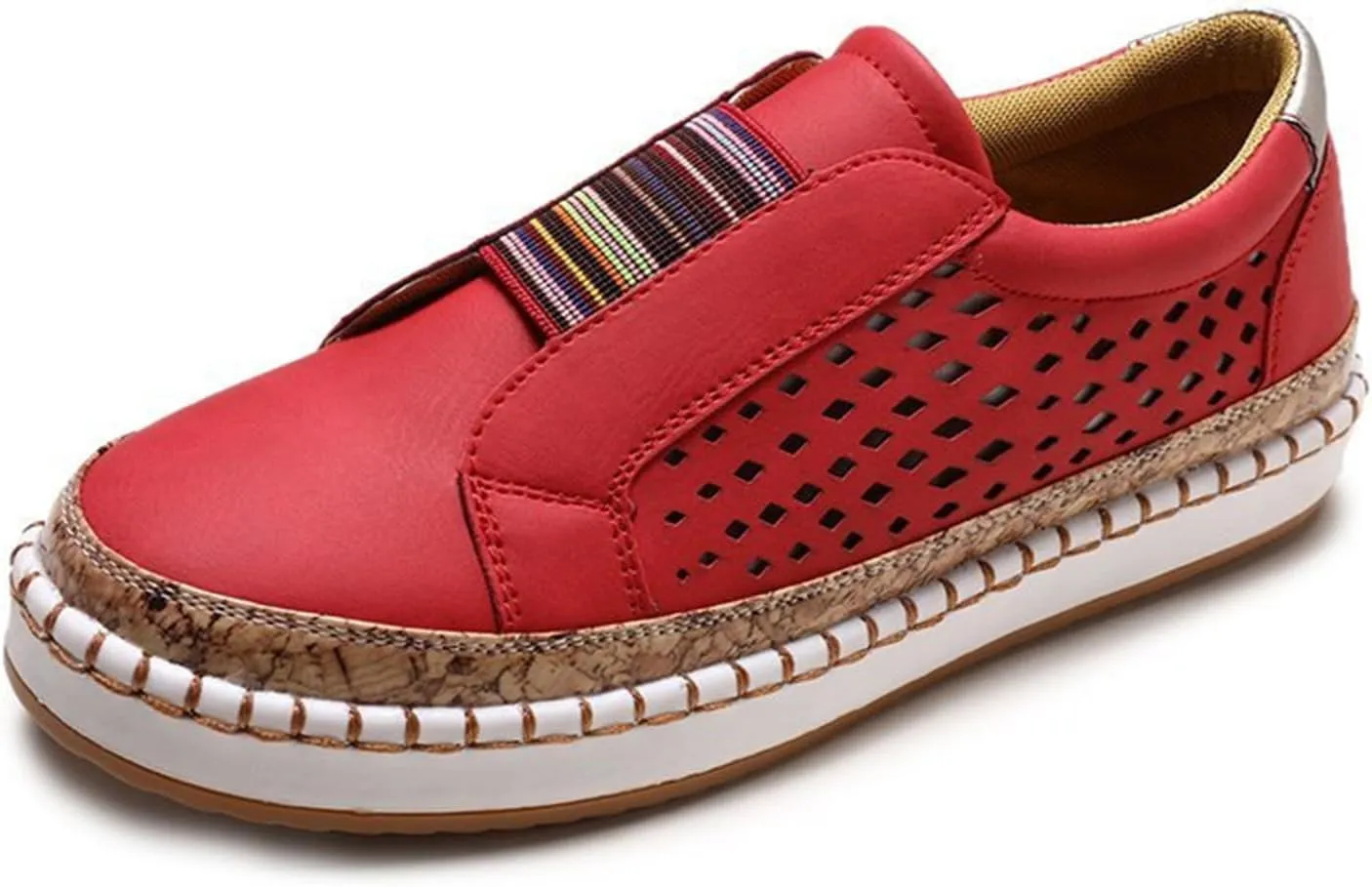 Ladmiple Sneakers For Women Slip On Wide Width Canvas Shoes Fashion Dressy Casual Summer Low Top Walking Flats Loafers