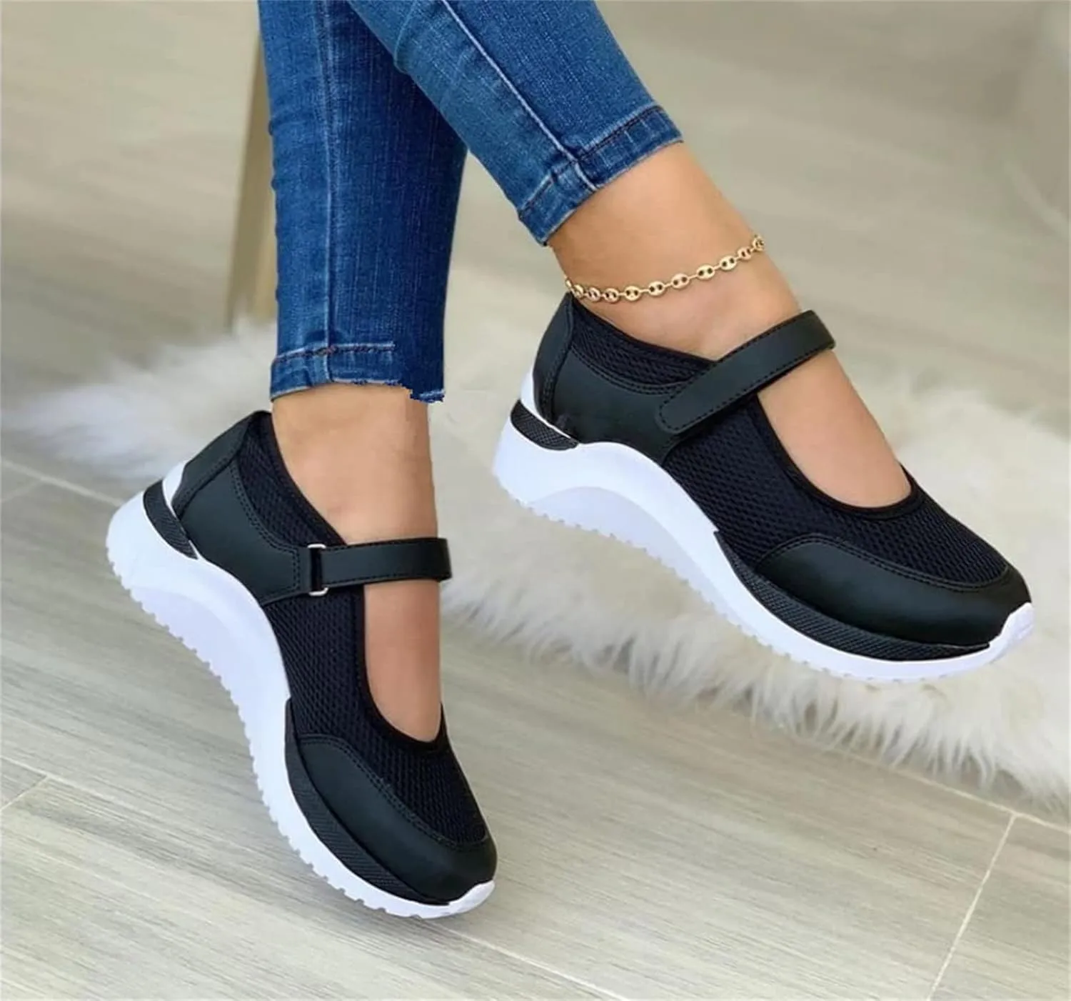 Ladmiple Sneakers For Women Walking Shoes Slip On Casual Cute Fashion Comfortable Dressy Summer Platform Flats Loafers