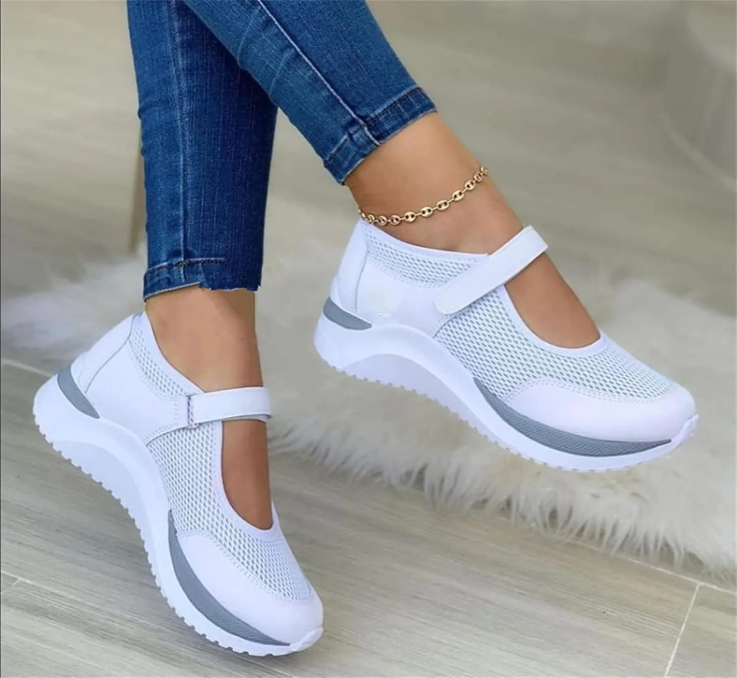 Ladmiple Sneakers For Women Walking Shoes Slip On Low Cut Casual Dressy Summer Comfort Fashion Platform Flats Loafers