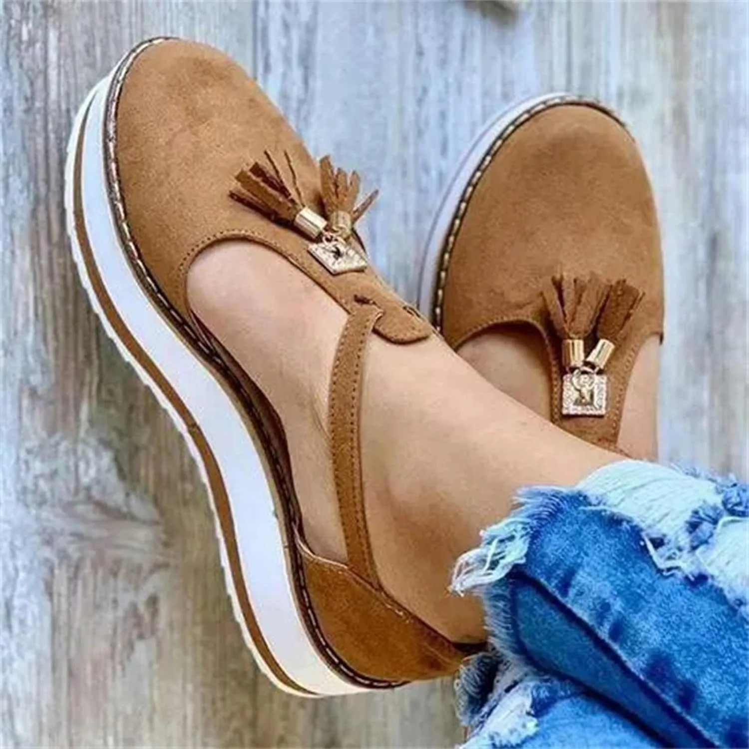 Ladmiple Sneakers For Women Walking Shoes Slip On Low Top Fashion Dressy Casual Summer Comfort Non Slip Flats Loafers
