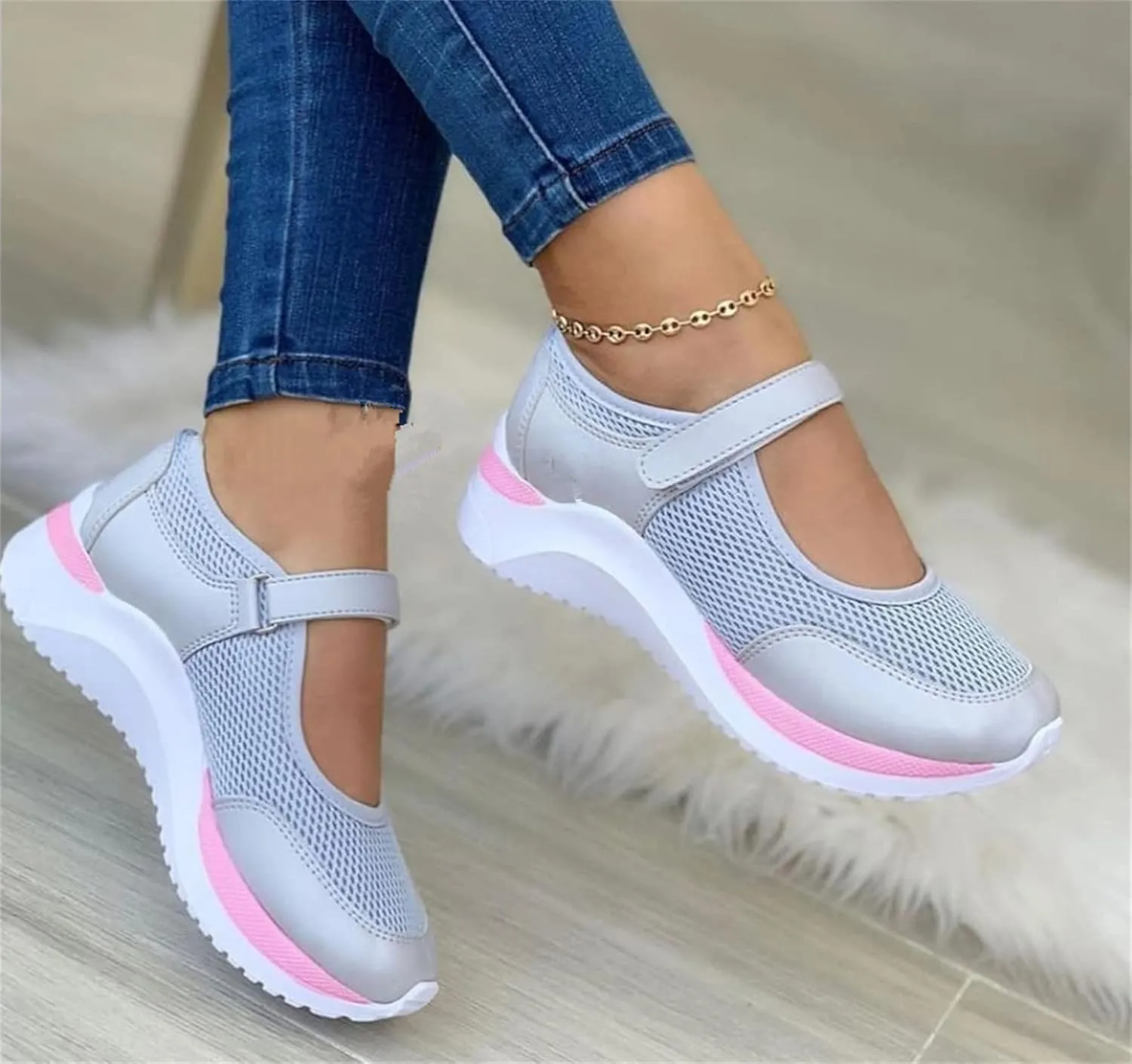 Ladmiple Sneakers For Women Walking Shoes Slip On Platform Sneakers Casual Dressy Summer Fashion Comfort Flats Loafers