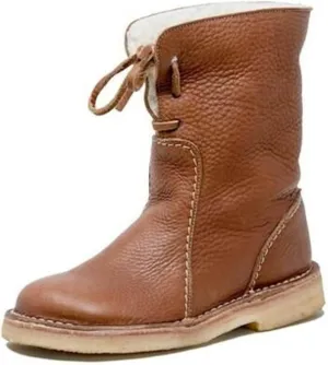 Ladmiple Snow Boots For Women Wide Width Warm Fur Lined Winter Boots Outdoor Short Ankle Booties Lace Up Combat Shoes