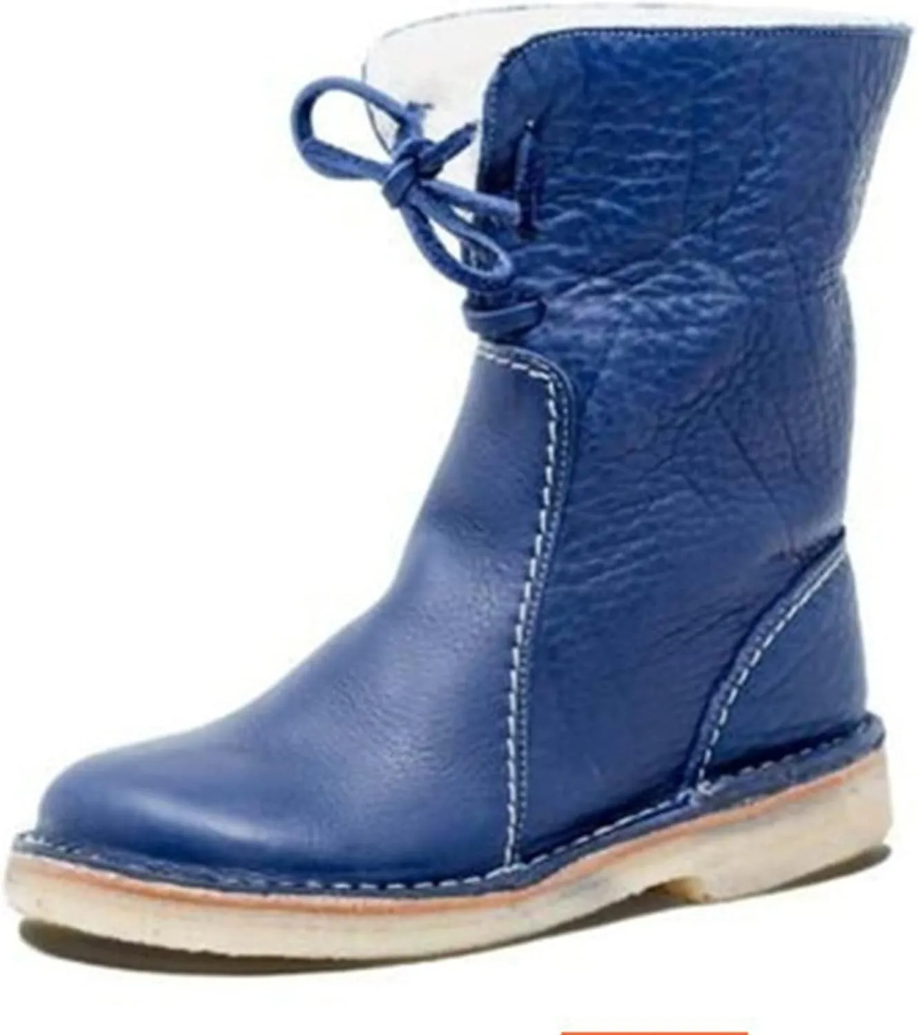 Ladmiple Snow Boots For Women Wide Width Warm Fur Lined Winter Boots Outdoor Short Ankle Booties Lace Up Combat Shoes