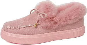 Ladmiple Winter Boots For Women 2024 Fashion Warm Fur Lined Snow Boots Outdoor Short Ankle Booties Slip On Loafers Shoes