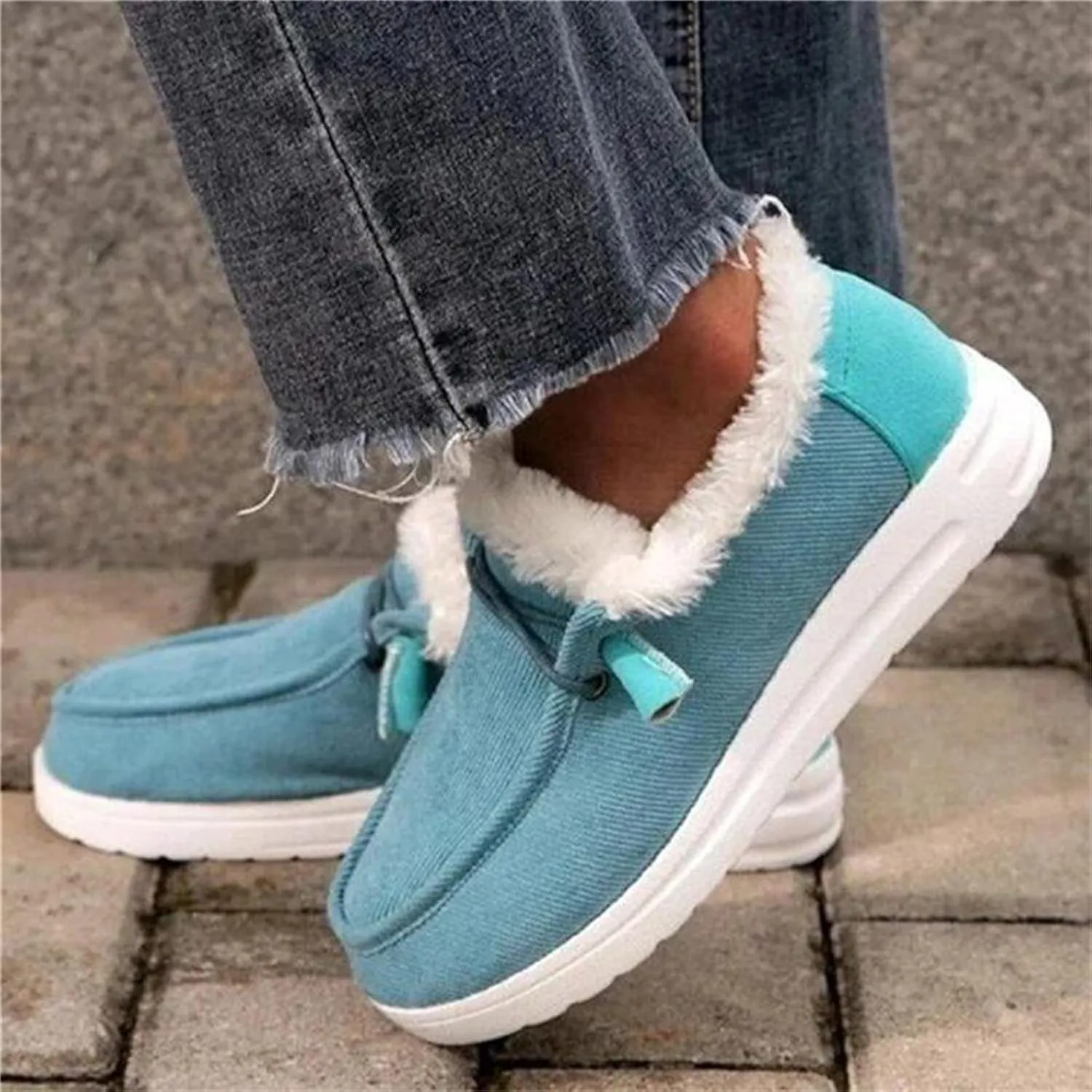 Ladmiple Winter Boots For Women Cute High-top Snow Boots Slip on Warm Comfortable Walking Outdoor Fur Lined Ankle Booties