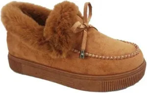 Ladmiple Winter Shoes For Women Fashion Womens Snow Boots Winter Shoes with Fur Lined Warm Slip On Ankle Booties Comfortable Outdoor Anti Slip Walking Shoes