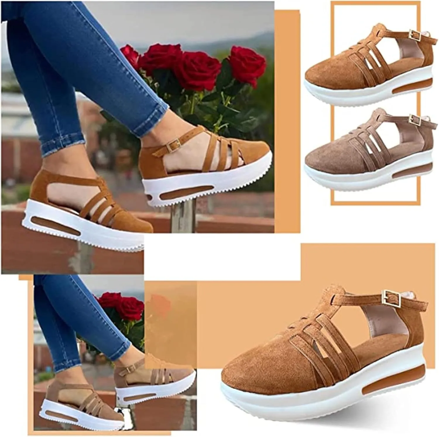 Ladmiple Womens Shoes Dressy Casual Loafers Canvas Shoes Low Top Fashion Slip on Comfort Walking Platform Flats Sneakers