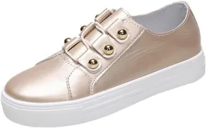 Ladmiple Womens Shoes Dressy Casual Loafers Leather Sneakers Lace Up Fashion Comfortable Slip On Platform Walking Shoes