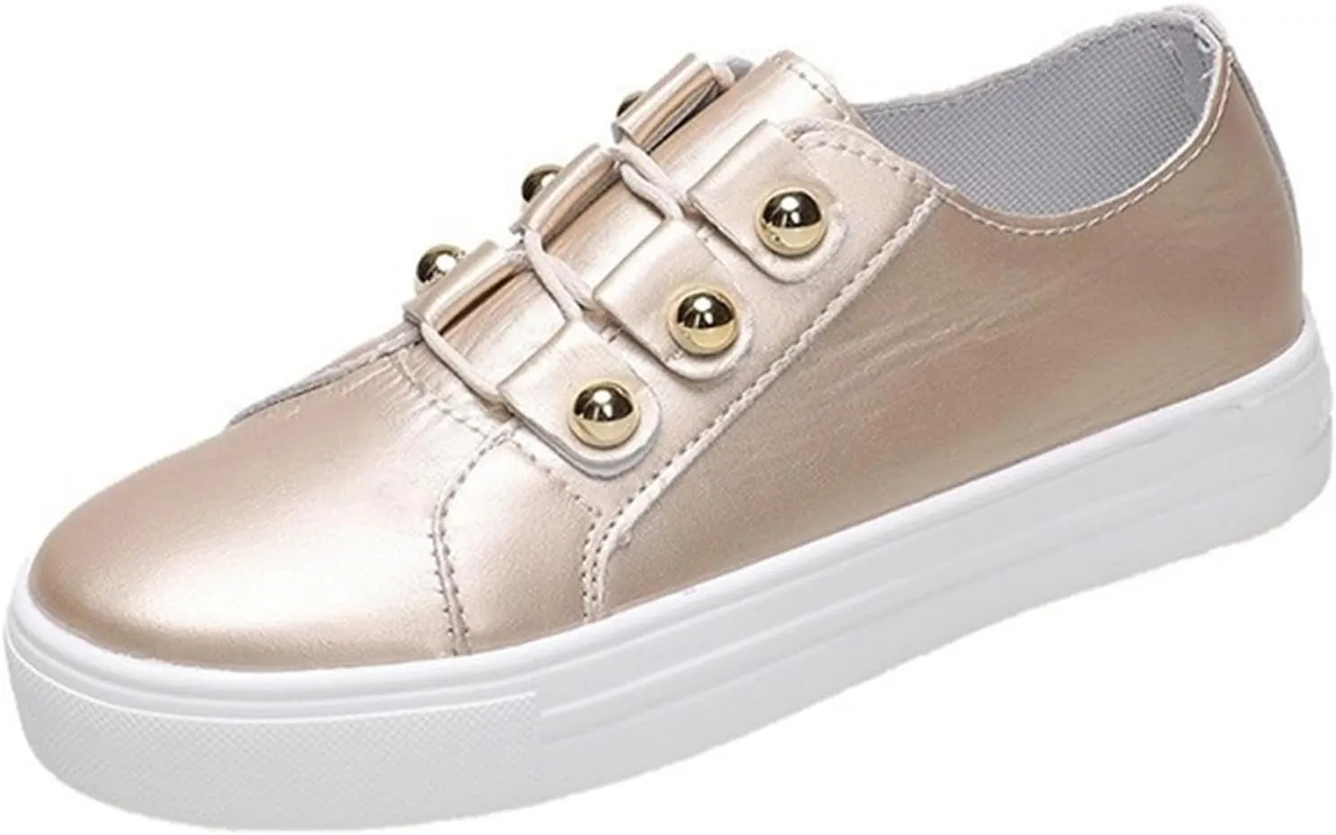 Ladmiple Womens Shoes Dressy Casual Loafers Leather Sneakers Lace Up Fashion Comfortable Slip On Platform Walking Shoes