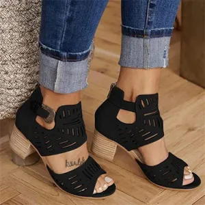 Lausiuoe Sandals Women Comfortable Dressy Heel Open Toe Ankle Strap Chunky Heel Pump Shoes Evening Dress Party Wedge Sandals