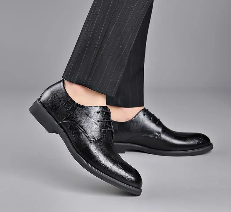 Leather Shoes Men's Classic Retro Casual Shoes Men's Shiny Patent Leather Dress Shoes Mens Black Dress Shoes Leather Office(8)