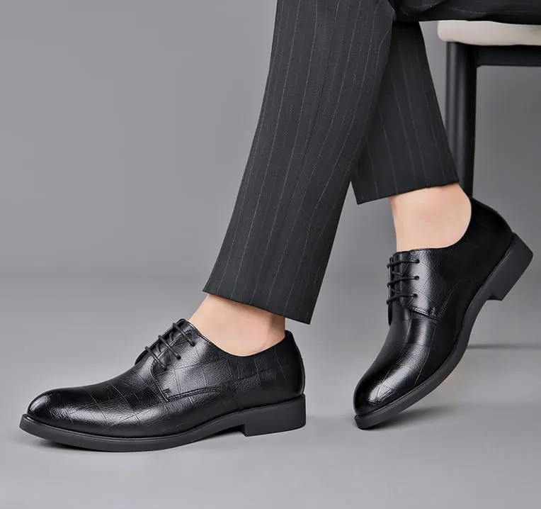 Leather Shoes Men's Classic Retro Casual Shoes Men's Shiny Patent Leather Dress Shoes Mens Black Dress Shoes Leather Office(8)