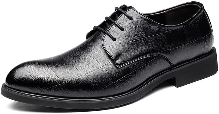 Leather Shoes Men's Classic Retro Casual Shoes Men's Shiny Patent Leather Dress Shoes Mens Black Dress Shoes Leather Office(8)