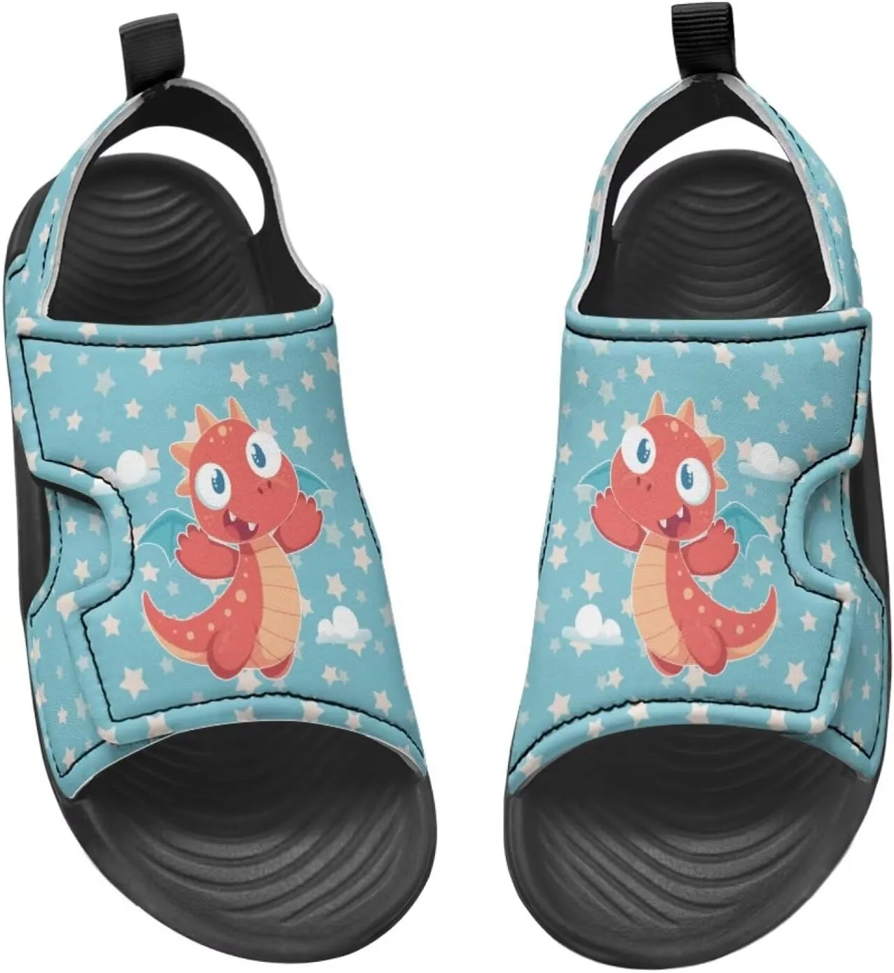 Little Kids Open Toe Summer Outtdoor Sport Sandals Art Cat and Puppy Water Shoes Lightweight Hiking Sandals