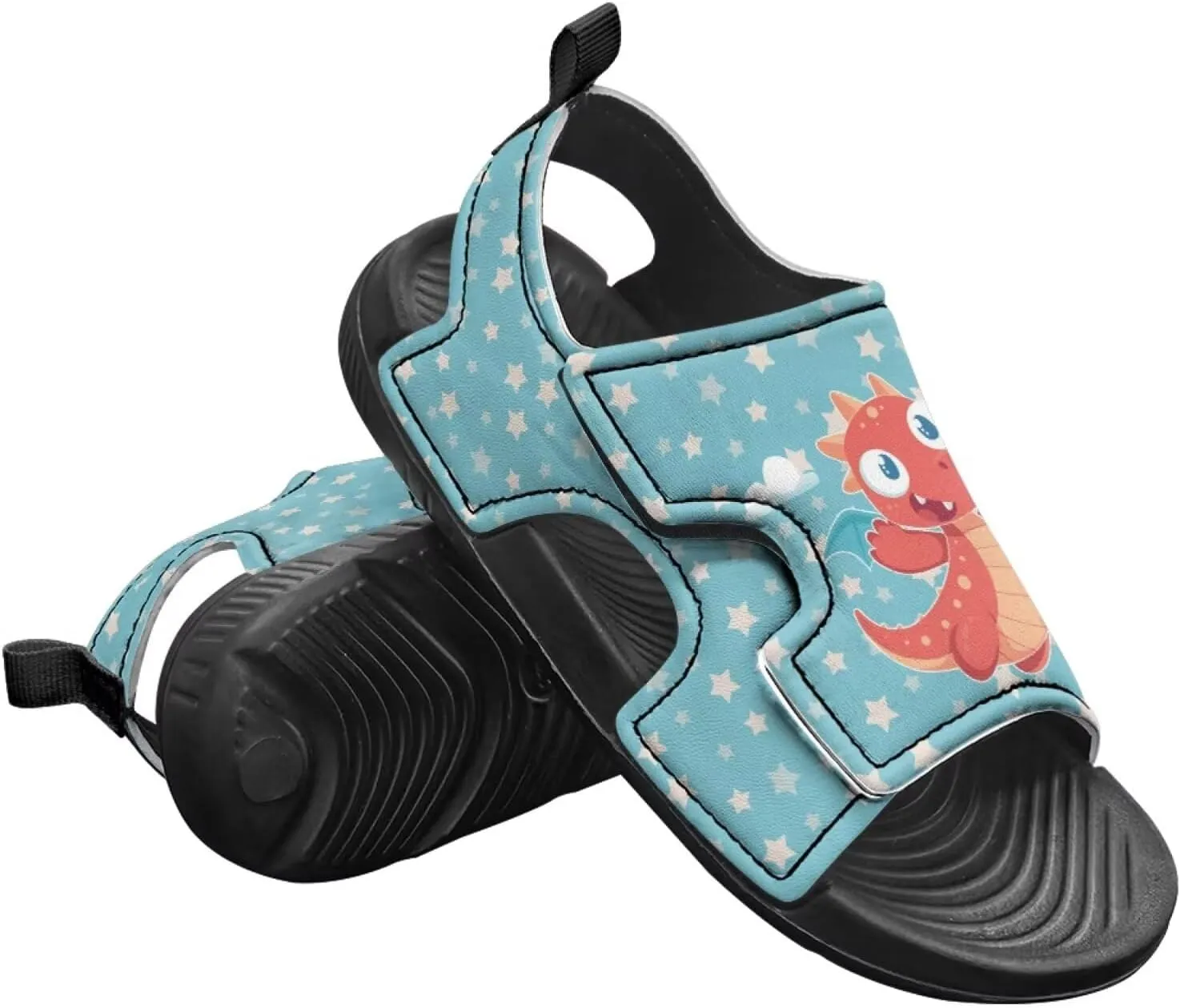 Little Kids Open Toe Summer Outtdoor Sport Sandals Art Cat and Puppy Water Shoes Lightweight Hiking Sandals