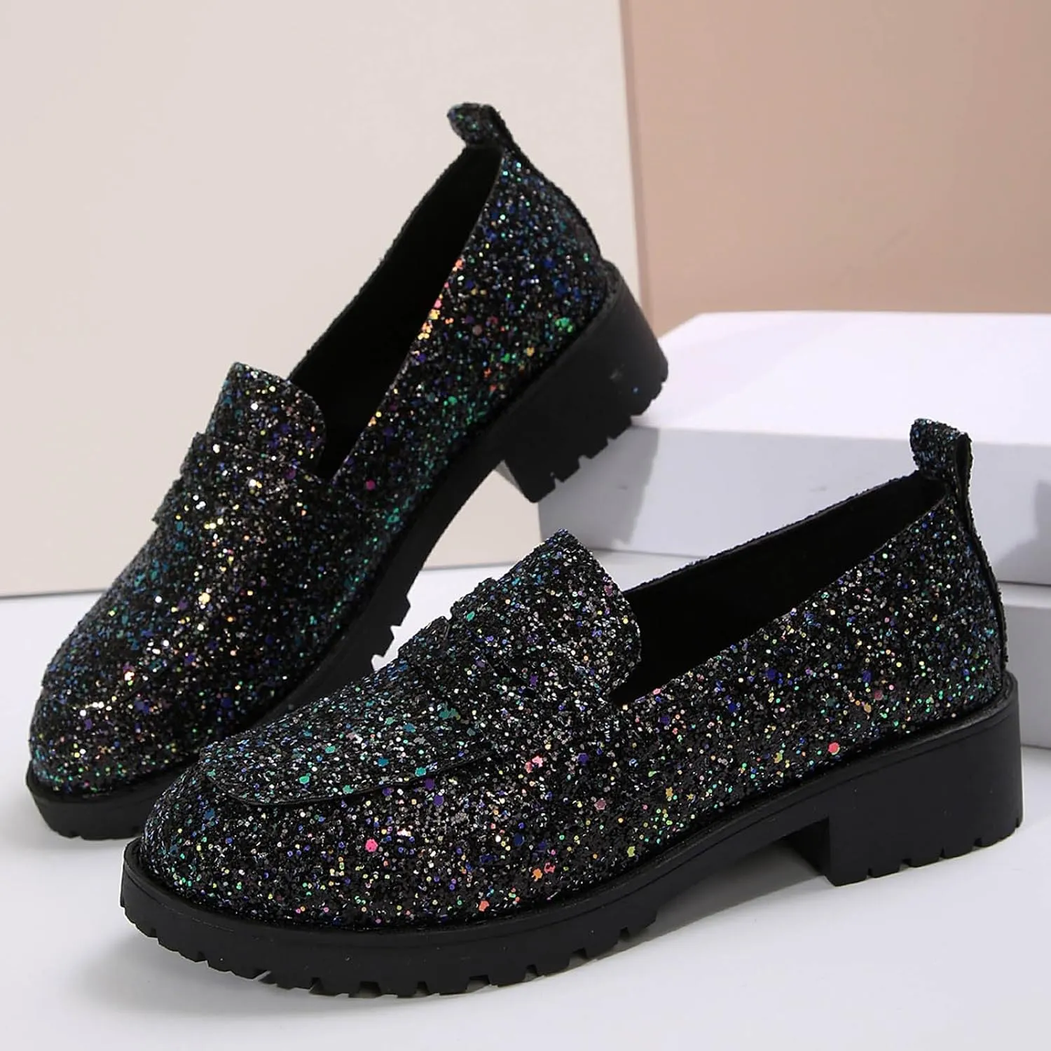 Loafers for Women Comfort Dressy Flats Shoes Fashion Penny Loafers Business Casual Shoes Slip On Work Shoes