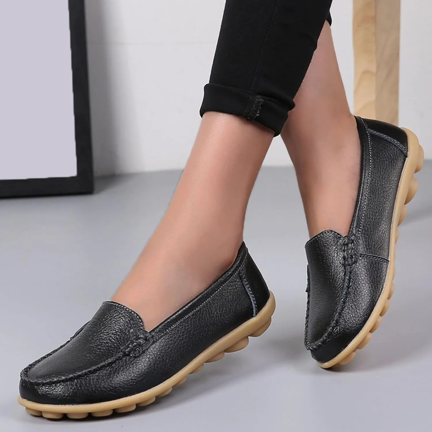 Loafers for Women Comfort Flat Shoes Lightweight Moccasins Shoes Slip On Penny Loafers Casual Work Shoes