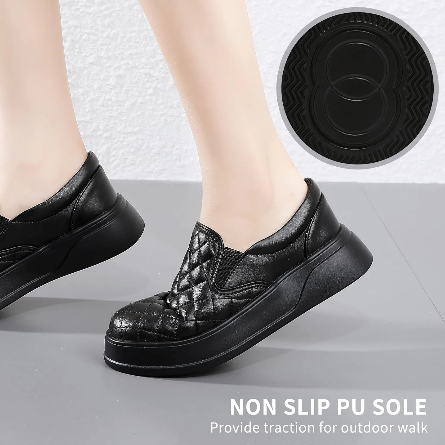 Loafers for Women Penny Comfort Leather Platform & Slip-Ons Dressy Shoes