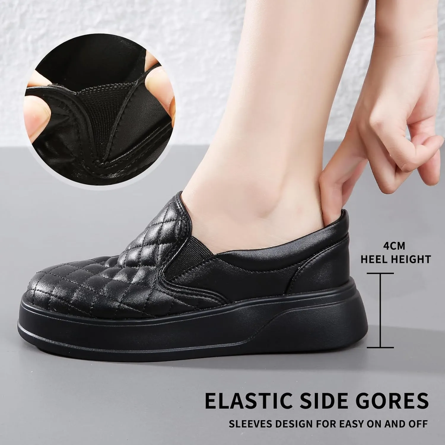 Loafers for Women Penny Comfort Leather Platform & Slip-Ons Dressy Shoes