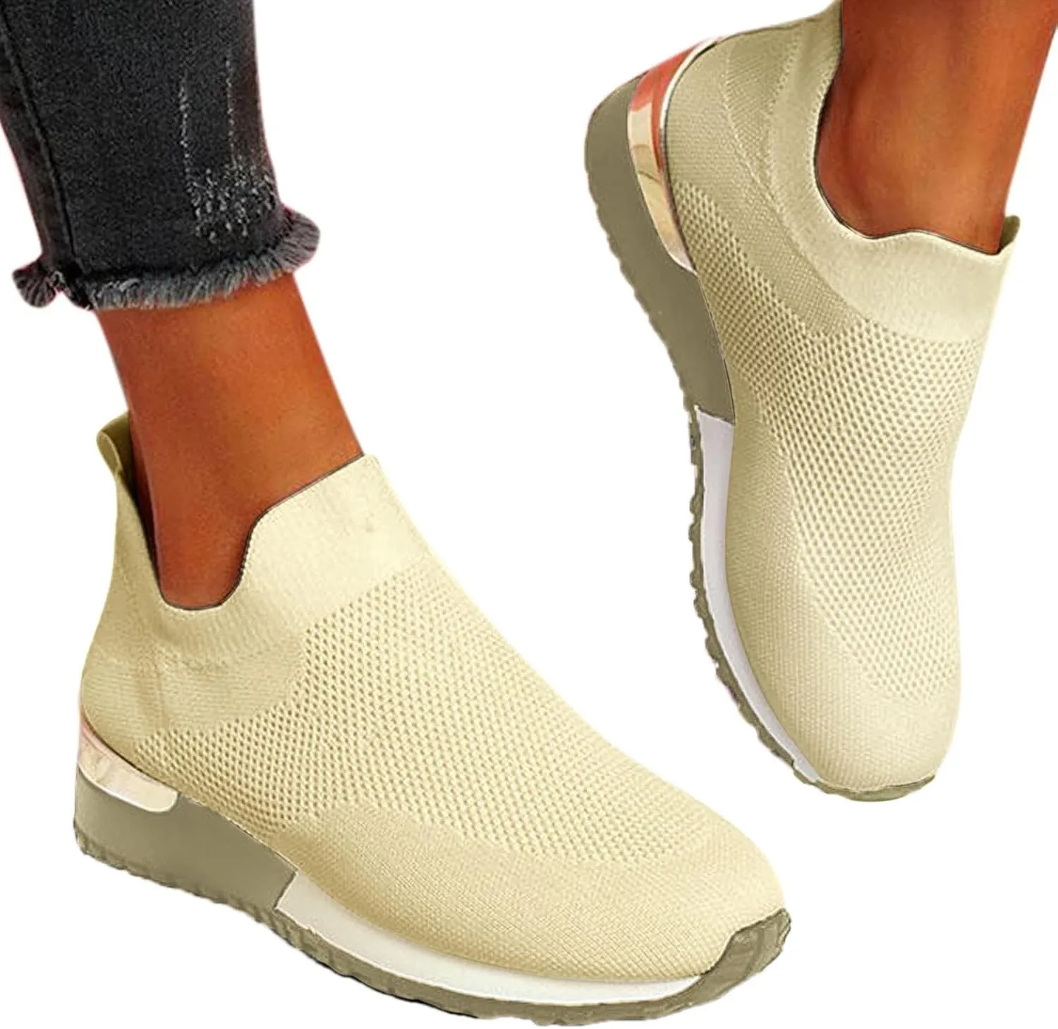Low-Top Slip Ons Women's Fashion Sneakers Casual Mens Tennis Shoes Food Service Dressy Casual Shoes White Platform Sneakers Brown Tennis Shoe White Loafers