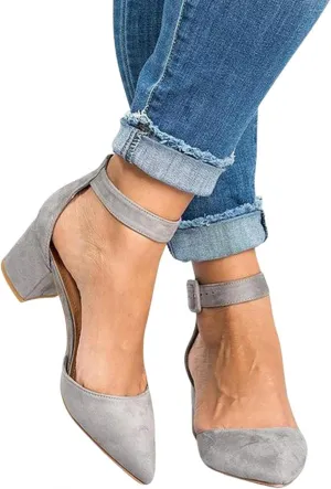 Masbird Heels for Women Sexy Strappy Leather Wide Width Chunky High Heels Sandals Cute Sexy Dressy Sandals with Glittering