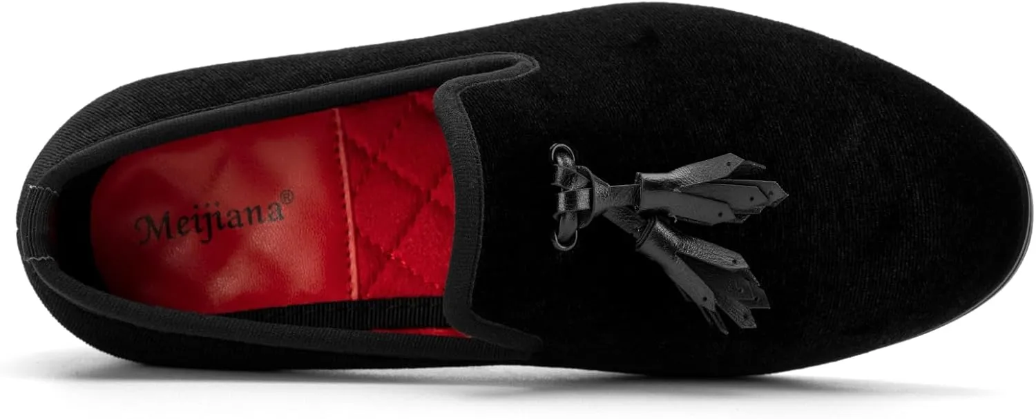 Meijiana Boys' Formal Dress Slip-On Loafers - Tuxedo Shoe for Baby Dress Shoes